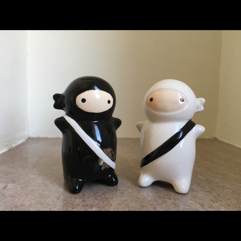 Little ninja 🥷 salt and pepper shakers.